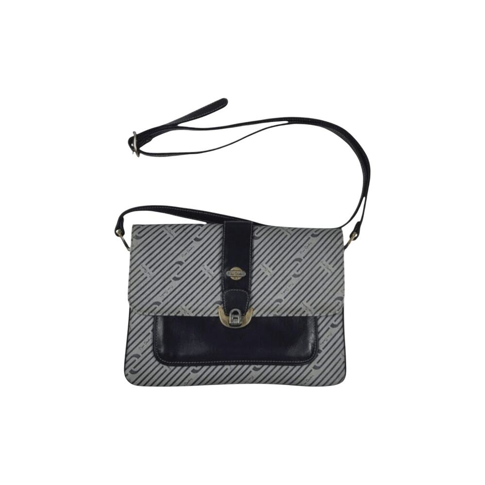 Pierre Cardin Vintage Leather Satchel Bag Navy